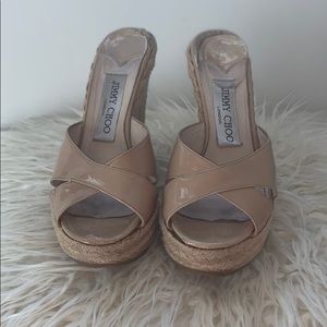 Jimmy choo leather wedges